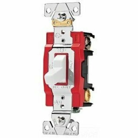 EATON WIRING DEVICES 120/277 VAC, 20 A, 1-Pole, Ivory, Nylon Toggle, Back, Side Wiring, Lighted AC Toggle Switch AH1221V